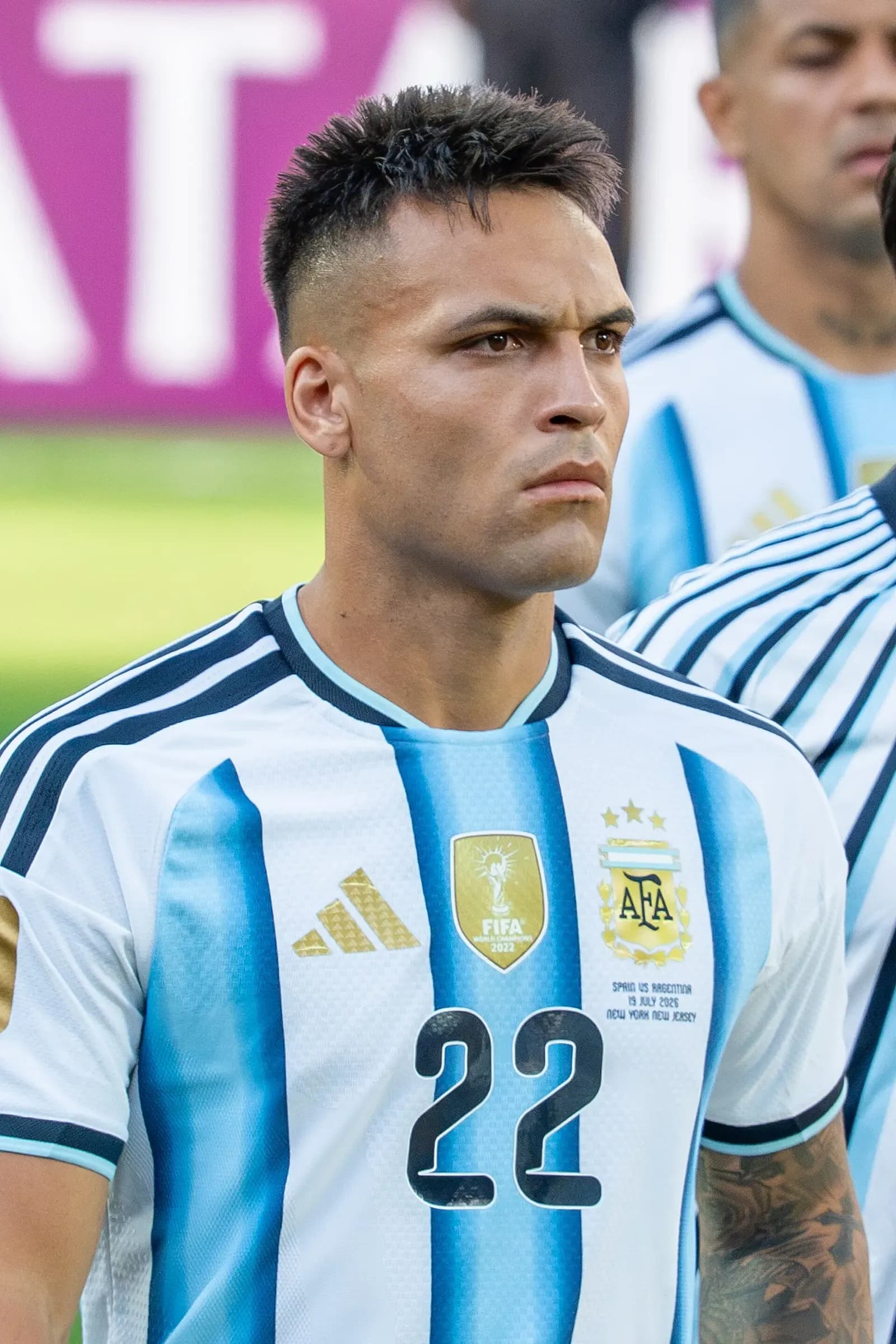 Lautaro Martínez con la maglia dell’Argentina