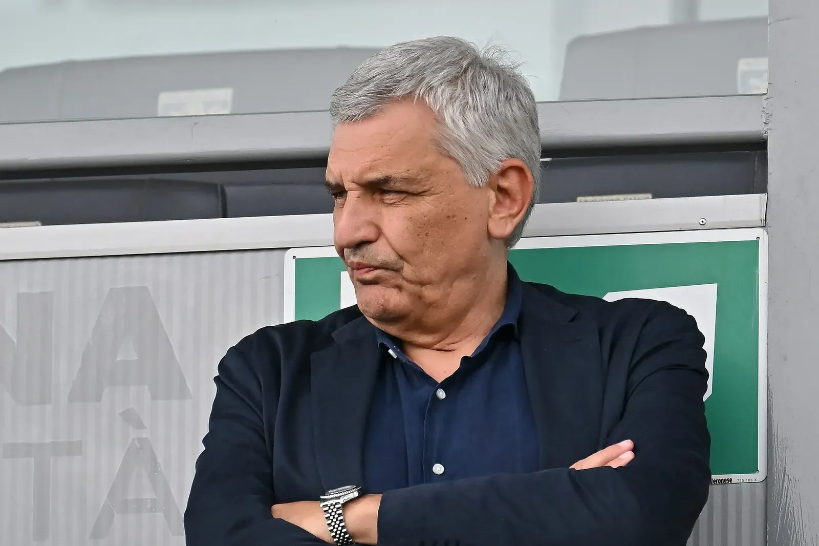 Maurizio Stirpe a bordocampo durante una partita del Frosinone