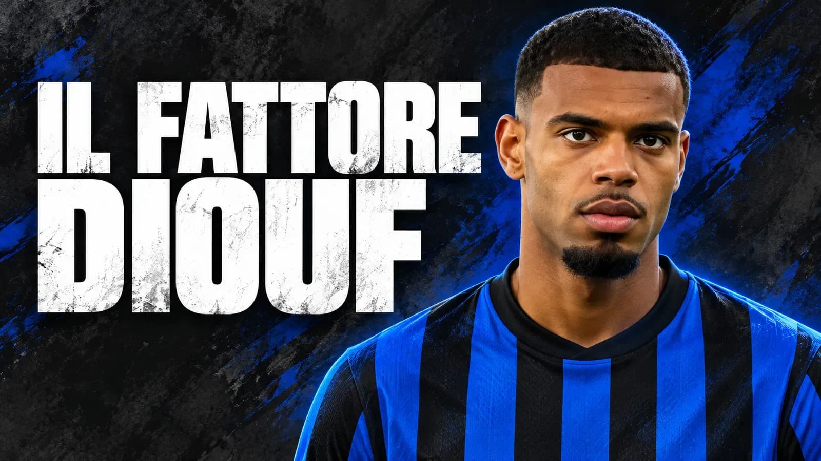 Copertina generata con IA: Andy Diouf con la pettorina del Lens