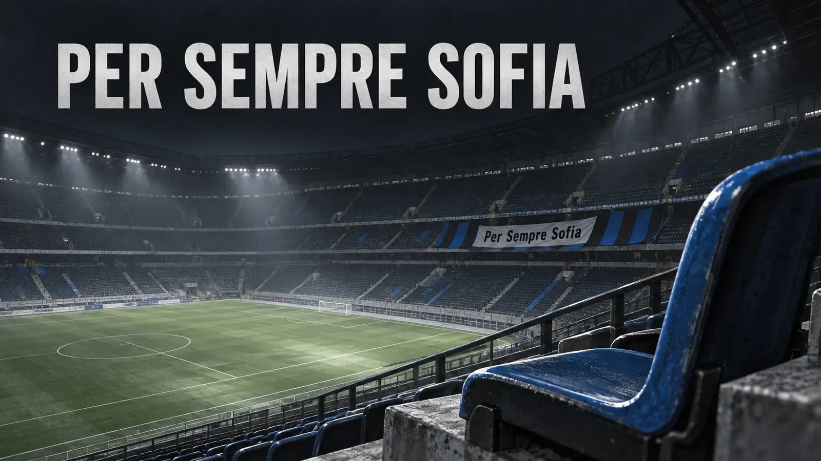 Copertina generata con IA: San Siro visto dagli spalti durante una partita dell’Inter