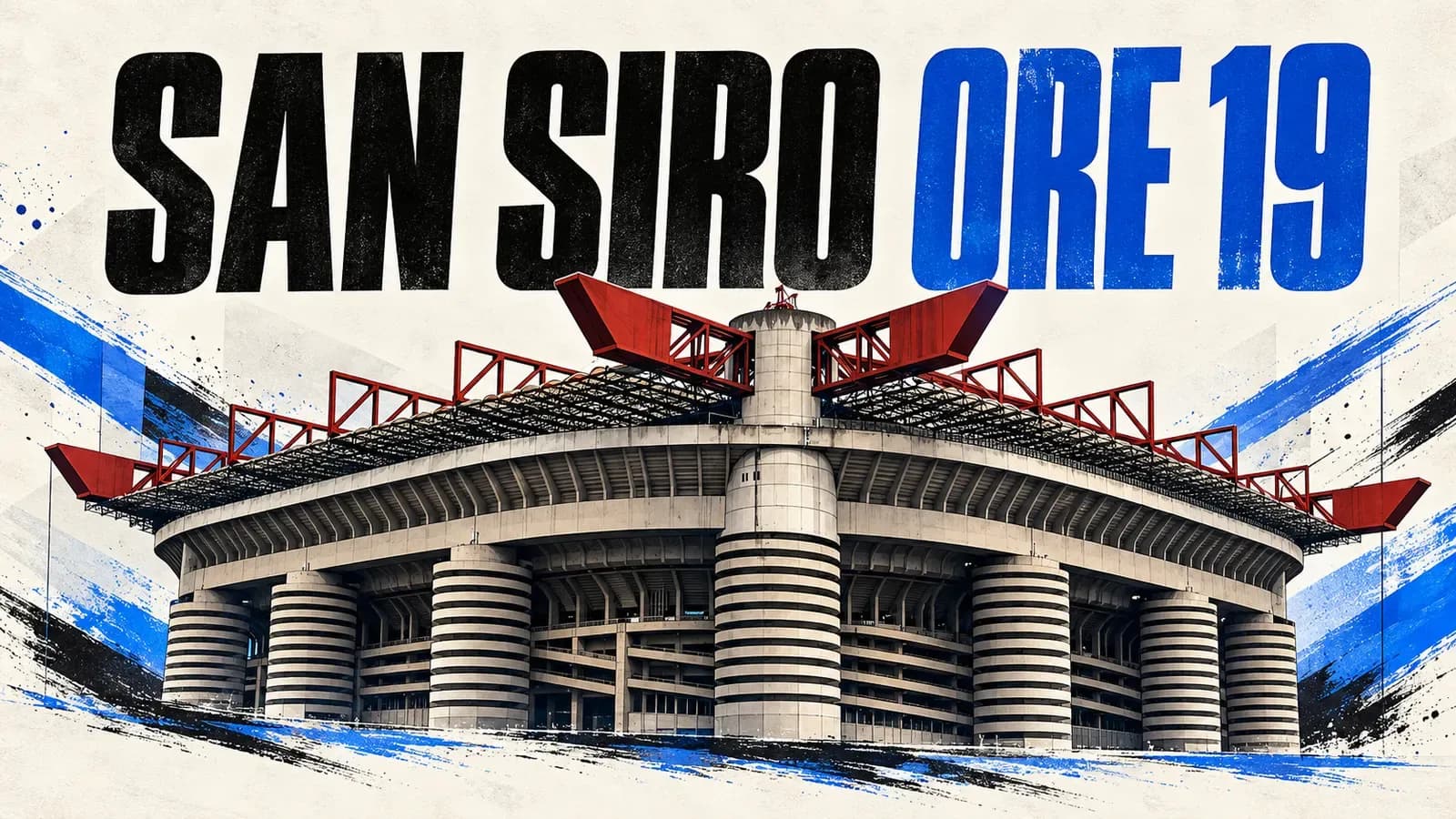 Copertina generata con IA: L’esterno dello stadio Giuseppe Meazza a San Siro