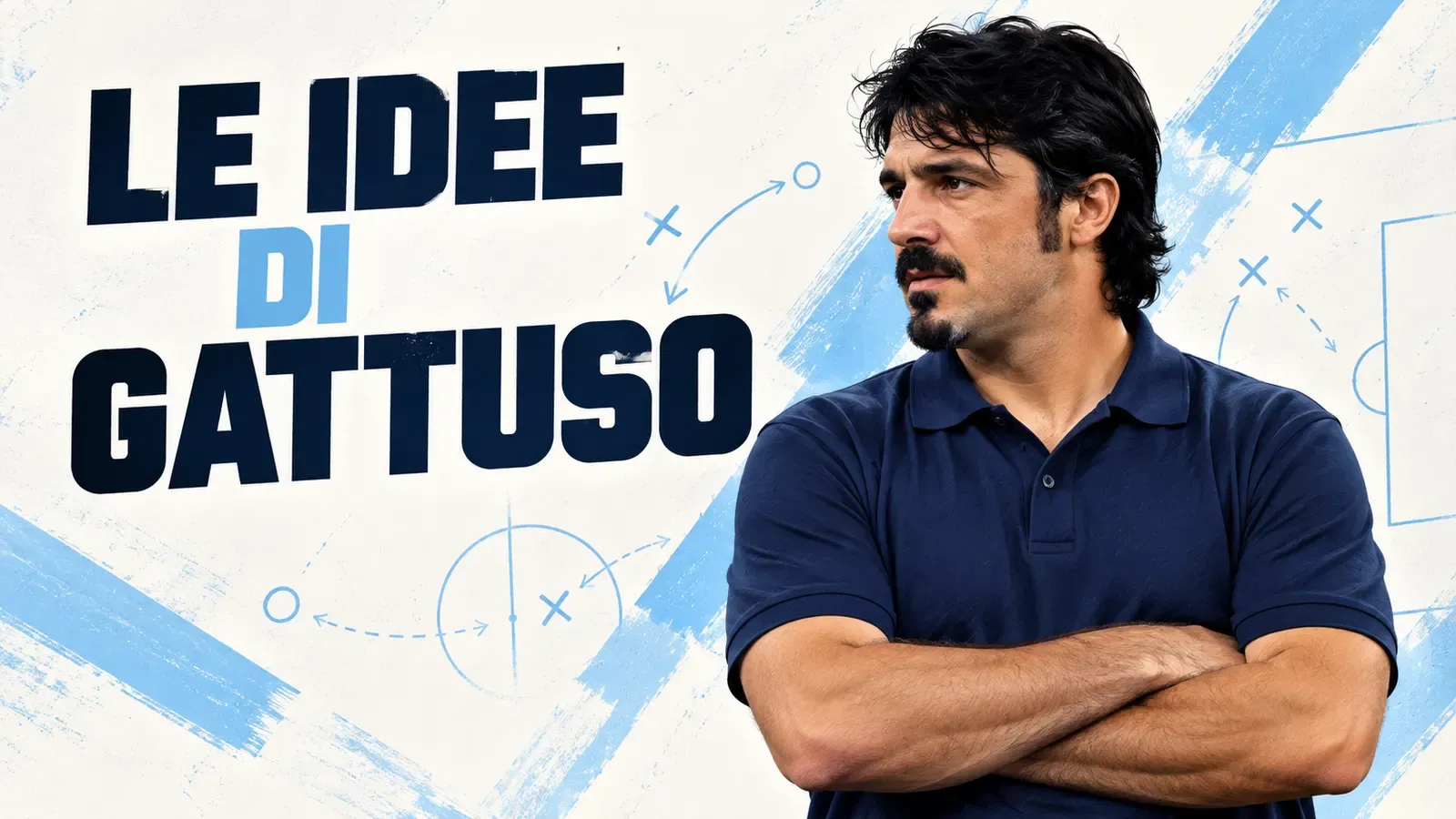 Copertina generata con IA: Gennaro Gattuso con la maglia dell’Italia e una pettorina verde