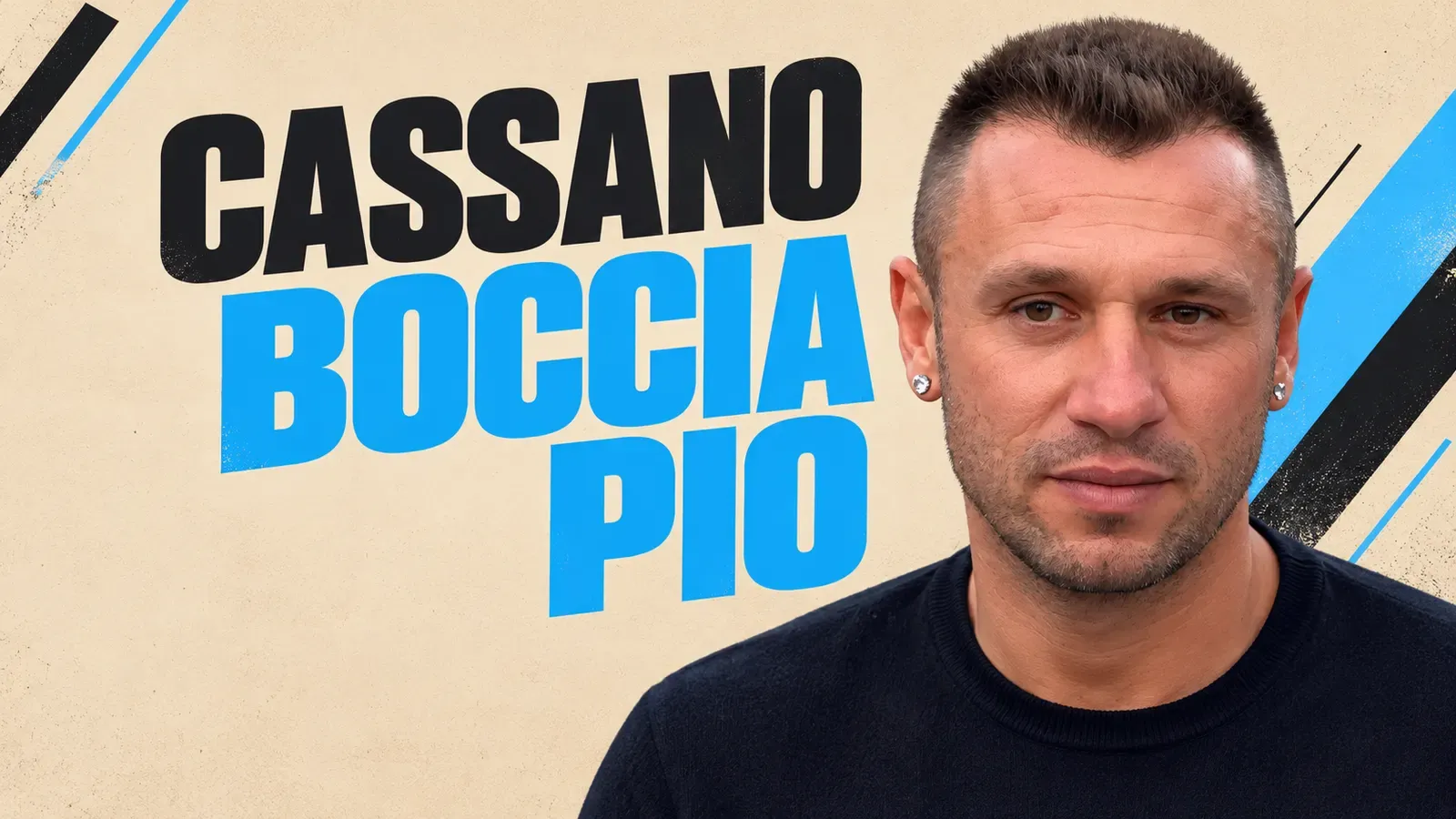 Copertina generata con IA: Antonio Cassano in primo piano