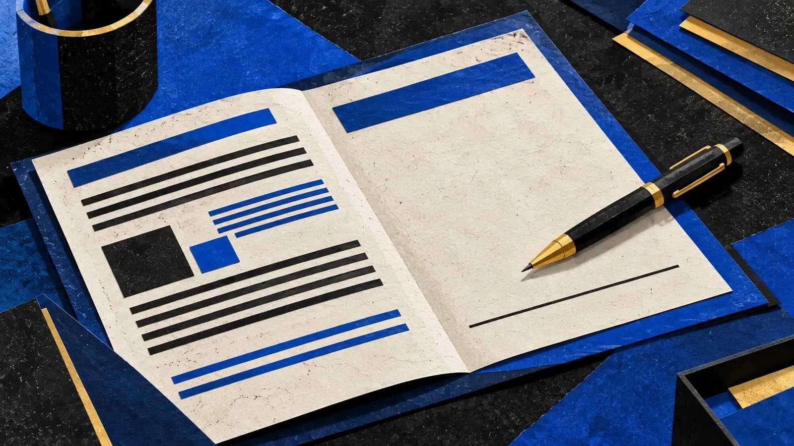 Un contratto aperto su una scrivania, con una penna appoggiata accanto allo spazio per il rinnovo.