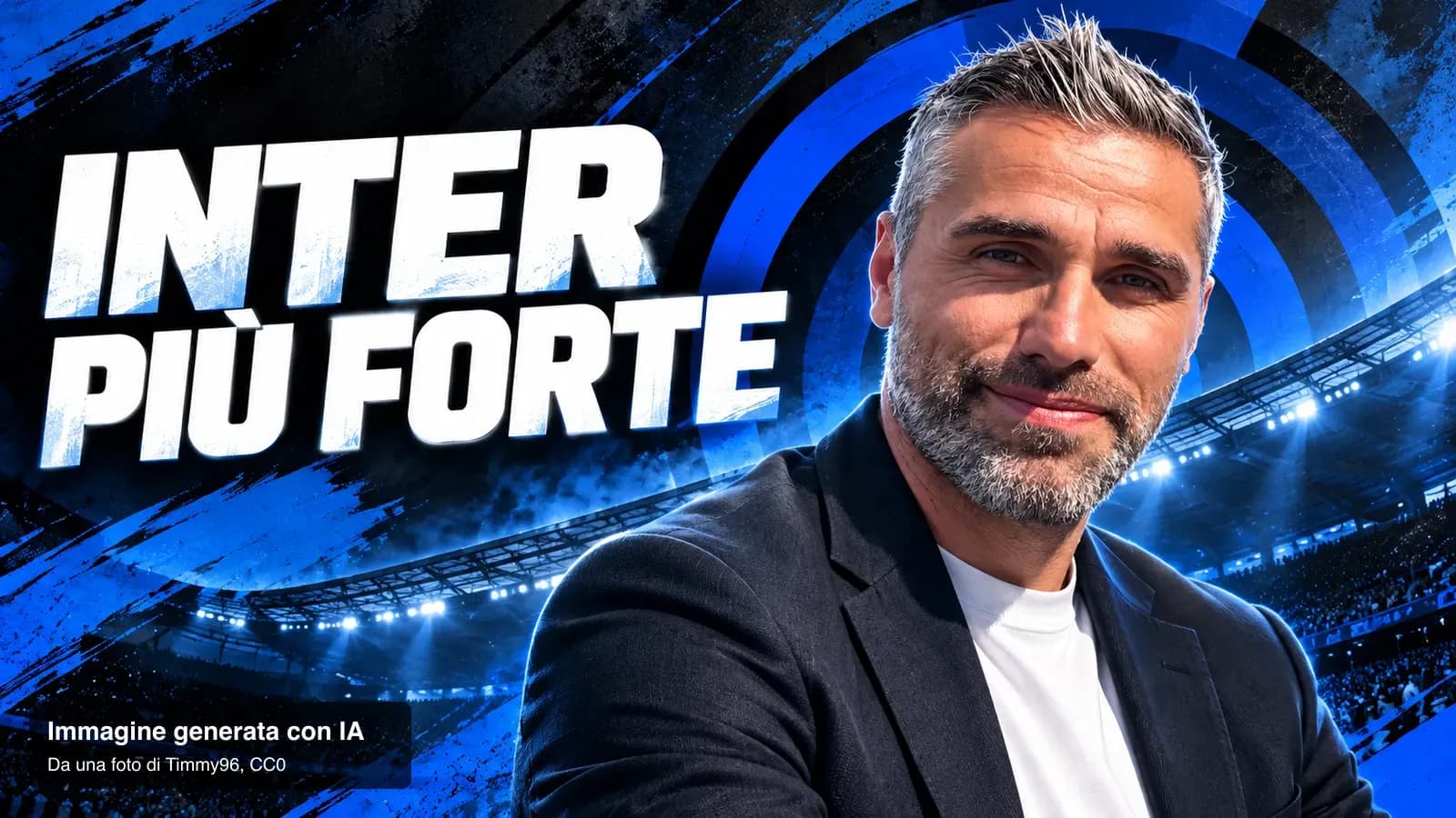 Copertina generata con IA: Valon Behrami in giacca scura a bordo campo