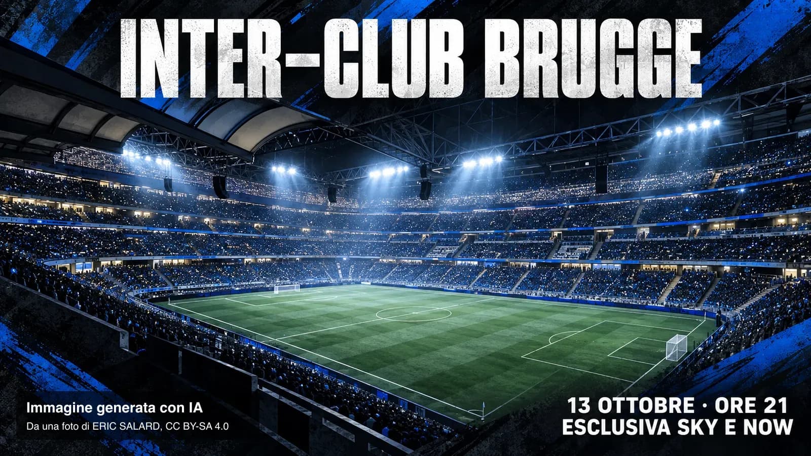 Copertina generata con IA: Interno dello stadio San Siro durante la cerimonia di apertura di Milano-Cortina 2026