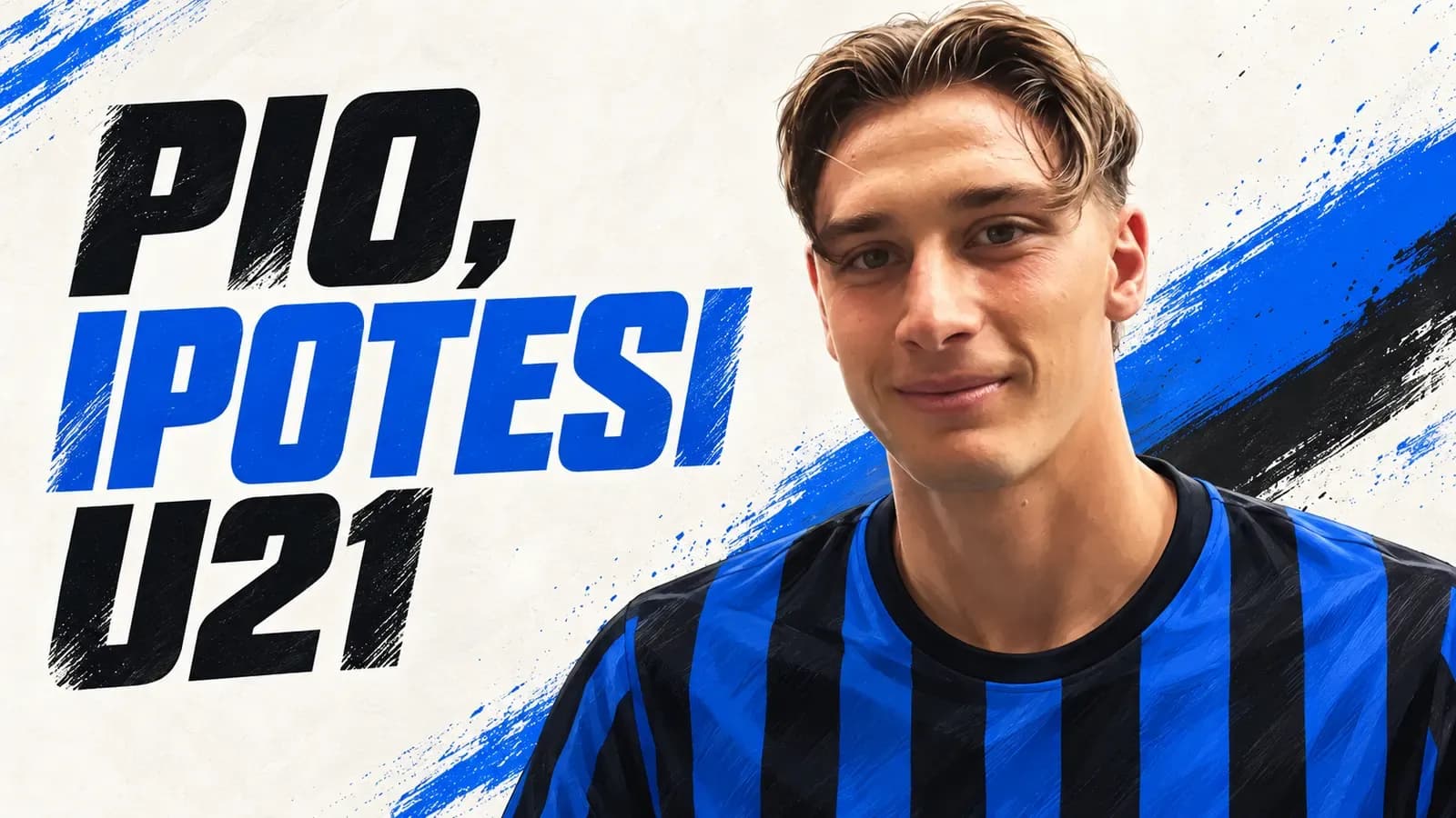 Copertina generata con IA: Francesco Pio Esposito in maglietta bianca tra i tifosi