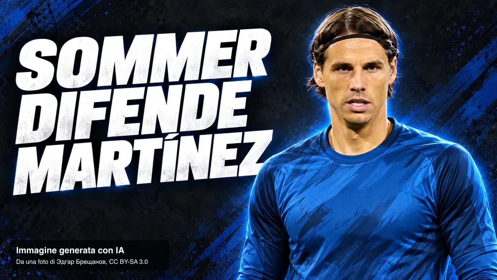 Copertina generata con IA: Yann Sommer con la maglia della Svizzera