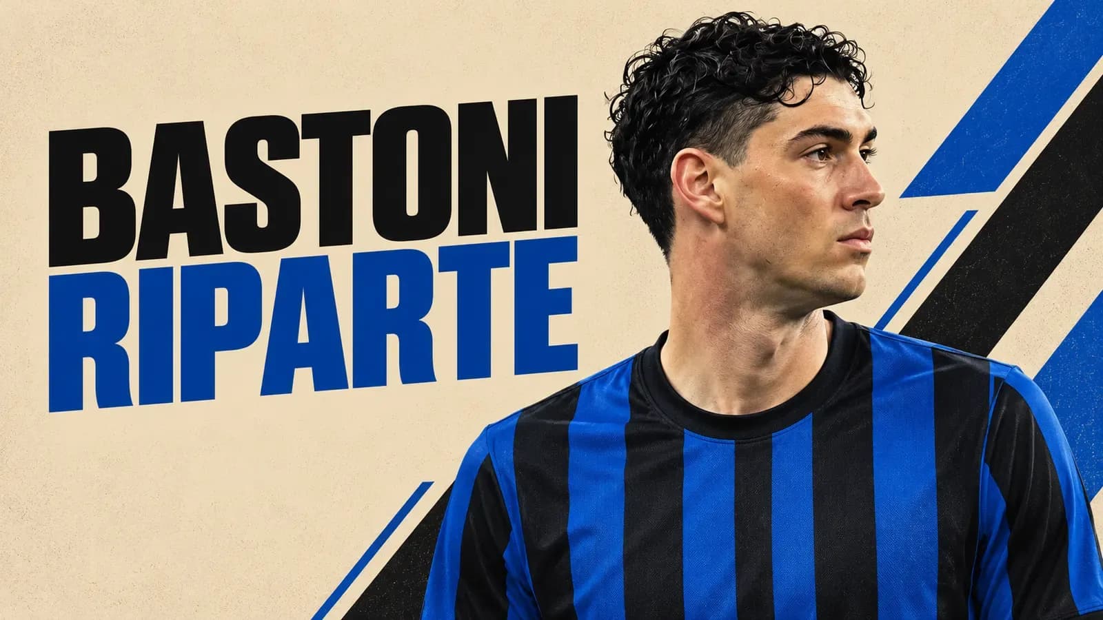 Copertina generata con IA: Alessandro Bastoni con la maglia della nazionale italiana