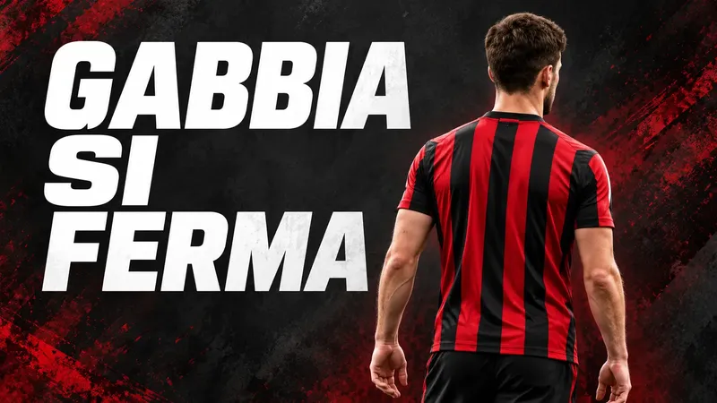 Copertina generata con IA: Matteo Gabbia di spalle con la maglia del Milan