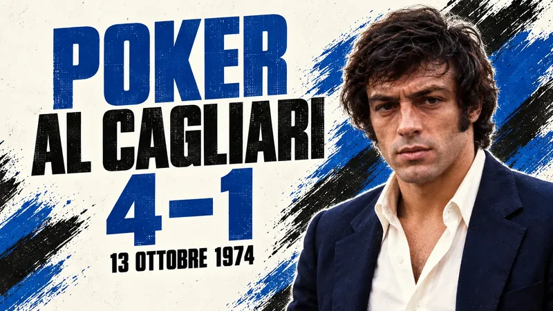 Copertina generata con IA: Roberto Boninsegna con la maglia dell’Inter in azione contro la Juventus