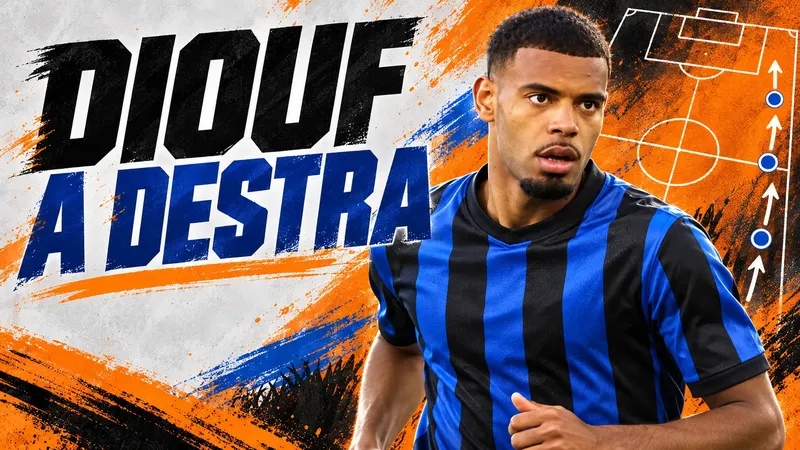 Copertina generata con IA: Andy Diouf durante il riscaldamento con il Lens
