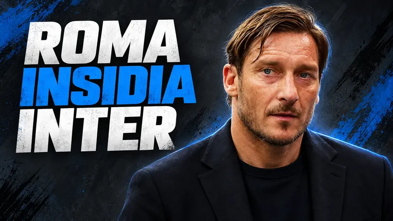 Copertina generata con IA, scritta "ROMA INSIDIA INTER": Francesco Totti con la maglia della nazionale italiana