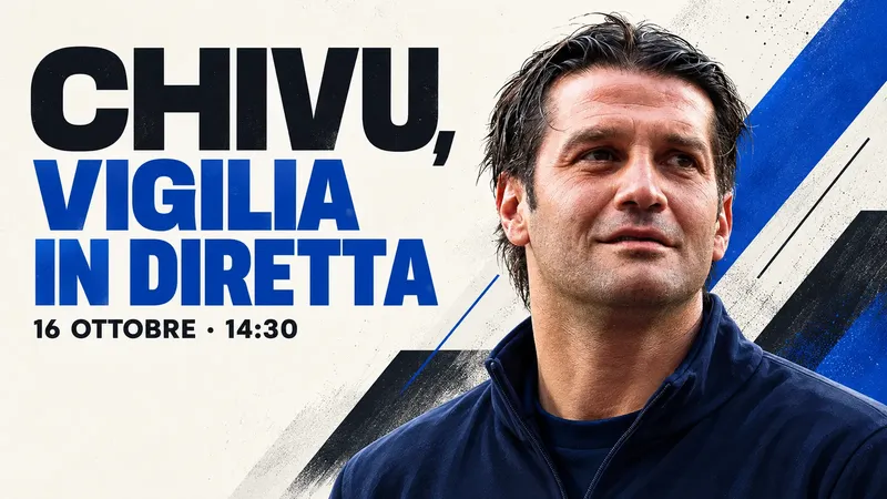 Copertina generata con IA, scritta "CHIVU, VIGILIA IN DIRETTA": Cristian Chivu in primo piano