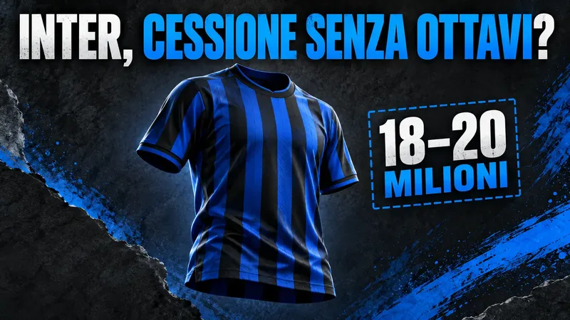 Copertina generata con IA, scritta "INTER, CESSIONE SENZA OTTAVI?"