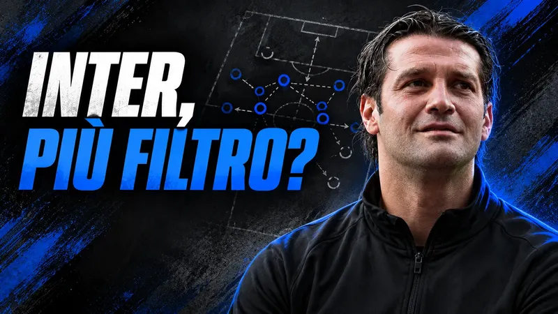 Copertina generata con IA, scritta "INTER, PIÙ FILTRO?": Cristian Chivu in primo piano