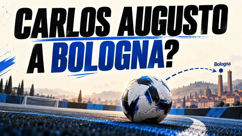 Copertina generata con IA, scritta "CARLOS AUGUSTO A BOLOGNA?"