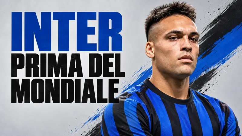 Copertina generata con IA, scritta "INTER PRIMA DEL MONDIALE": Lautaro Martínez con la maglia dell’Argentina