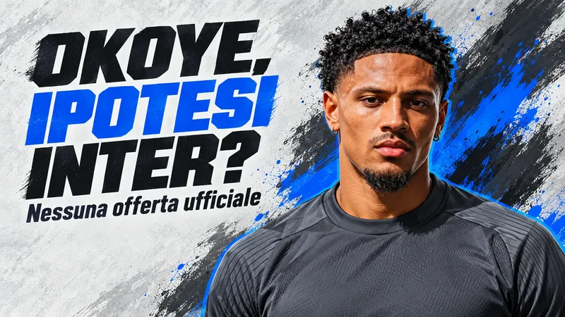 Copertina generata con IA, scritta "OKOYE, IPOTESI INTER?": Maduka Okoye con la tuta della nazionale nigeriana