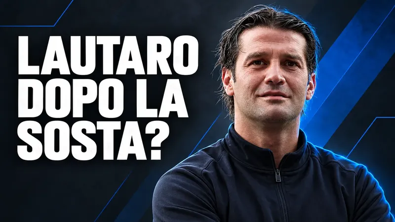 Copertina generata con IA, scritta "LAUTARO DOPO LA SOSTA?": Cristian Chivu in primo piano