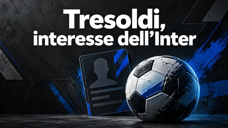 Copertina generata con IA, scritta "Tresoldi, interesse dell’Inter"