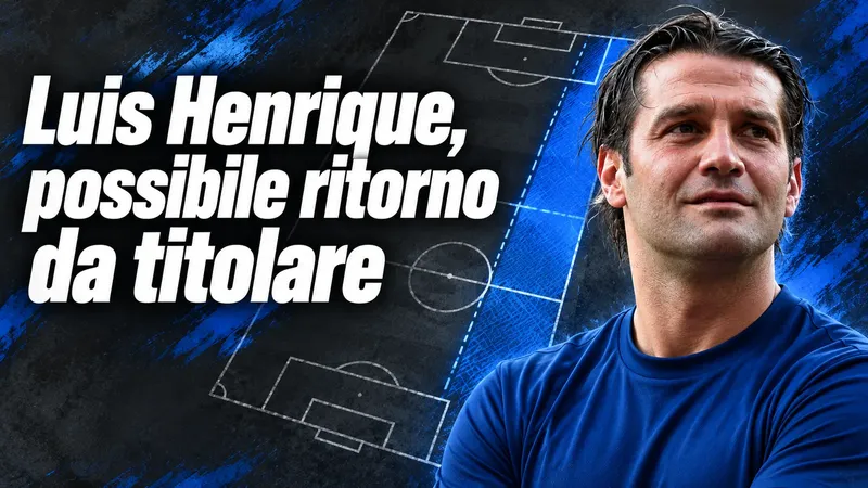 Copertina generata con IA, scritta "Luis Henrique, possibile ritorno da titolare": Cristian Chivu in maglia blu