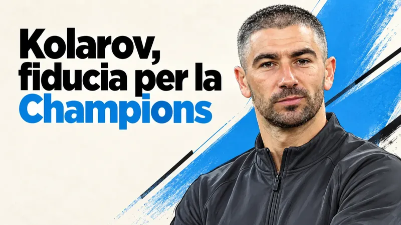 Copertina generata con IA, scritta "Kolarov, fiducia per la Champions": Aleksandar Kolarov con la tuta della nazionale serba