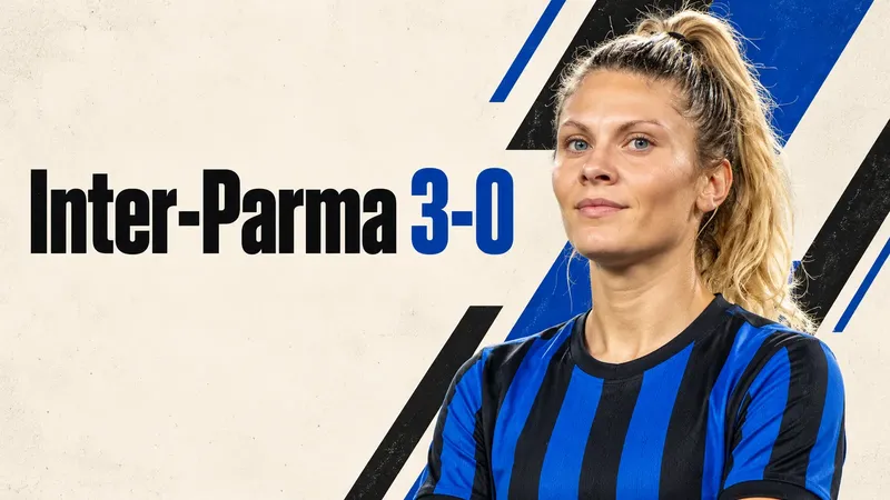 Copertina generata con IA, scritta "Inter-Parma 3-0": Michela Cambiaghi con la maglia della nazionale italiana