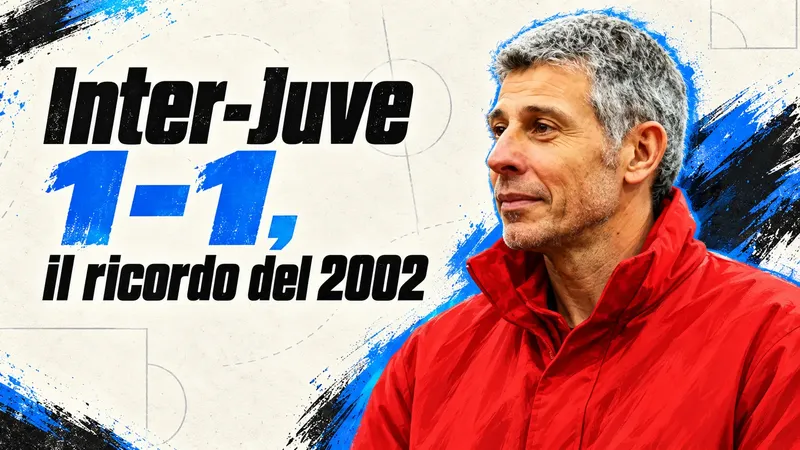 Copertina generata con IA, scritta "Inter-Juve 1-1, il ricordo del 2002": Francesco Toldo con una giacca rossa