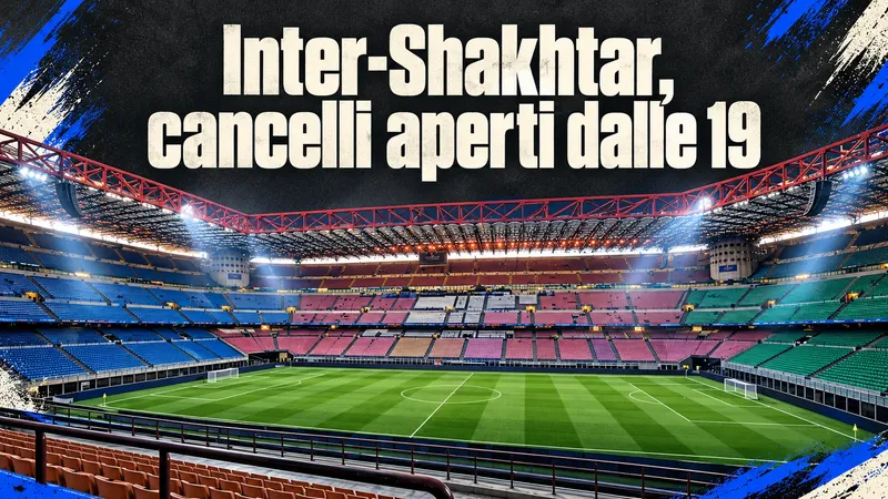 Copertina generata con IA, scritta "Inter-Shakhtar, cancelli aperti dalle 19": Vista interna dello stadio Giuseppe Meazza di San Siro