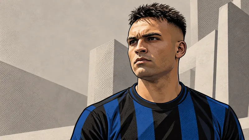 Copertina generata con IA: Lautaro Martínez con la giacca della nazionale argentina